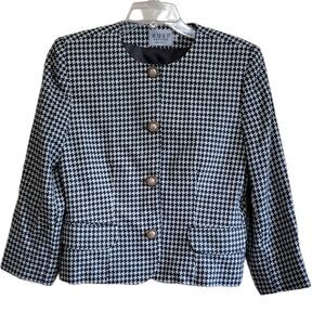 RUSS Gray and Cream Tweed Jacket Sz 4P